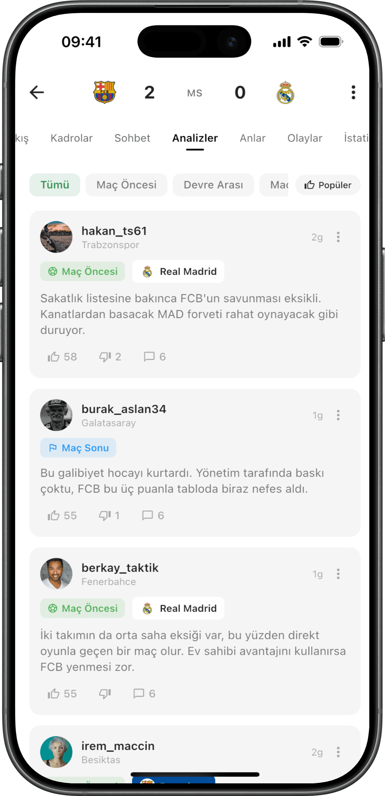 Maçın Anı