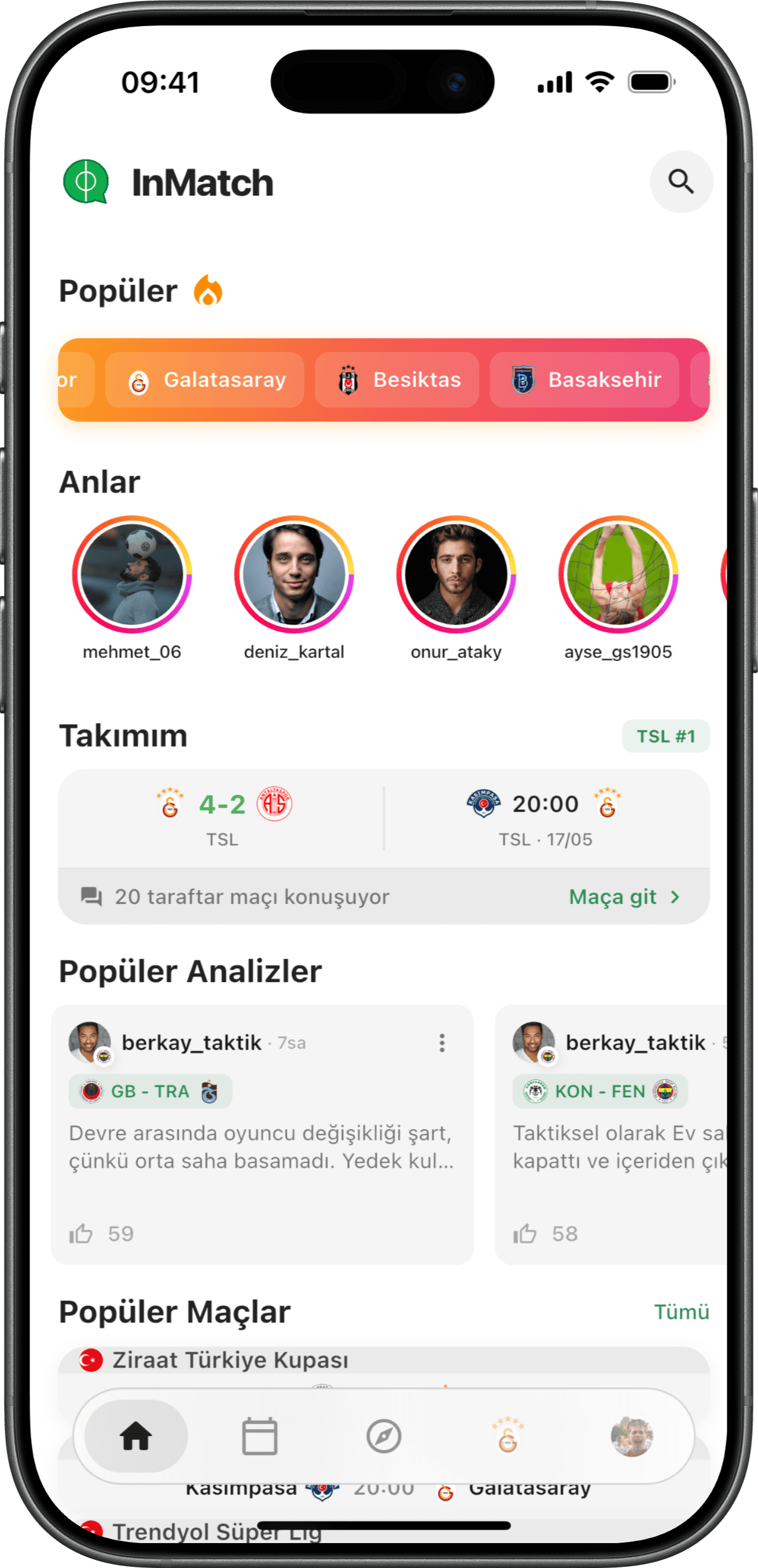 Maçı sadece izleme.